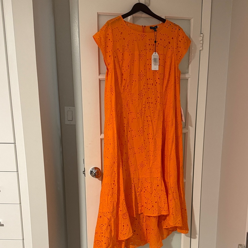 Universal Standard Orange High Low Dress